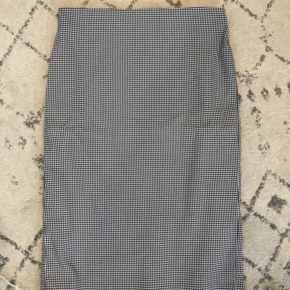 Gingham Pencil Skirt